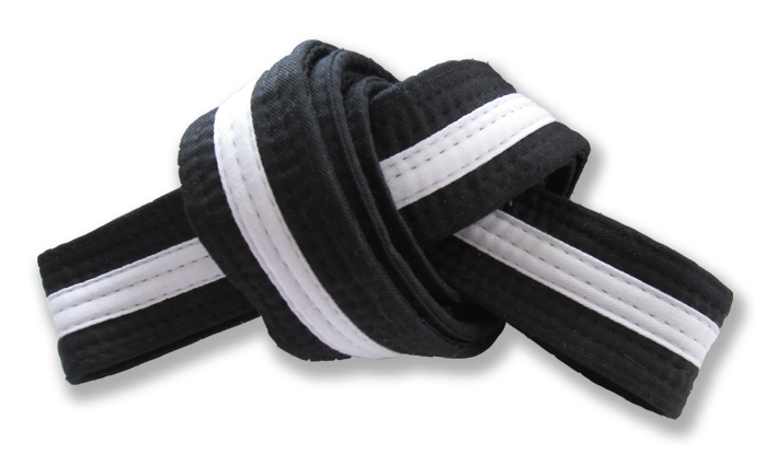 white black belt